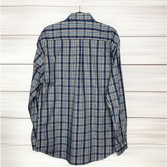 PETER MILLAR Cotton Tartan Plaid Casual Button Down Shirt Long Sleeves size L - Picture 9 of 13